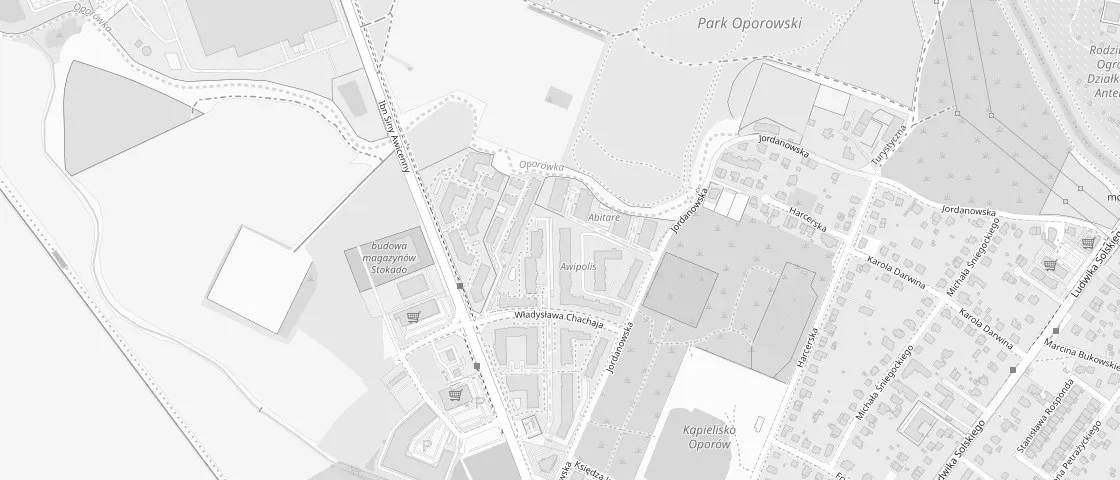 Mapa: gabinet przy ul. Władysława Chachaja 11B we Wrocławiu, Oporów